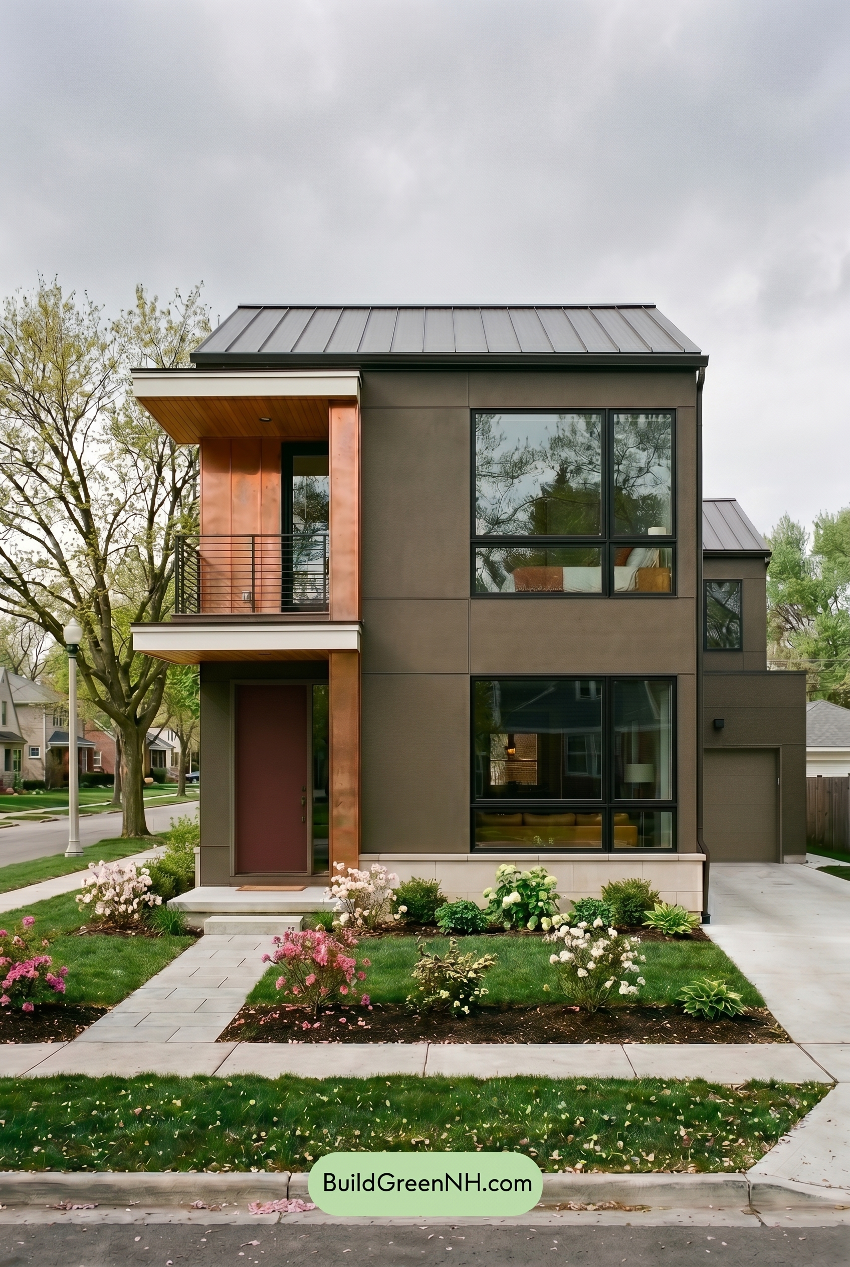 Taupe House Exterior Color Scheme: Bronze Cream Calm - Overcast