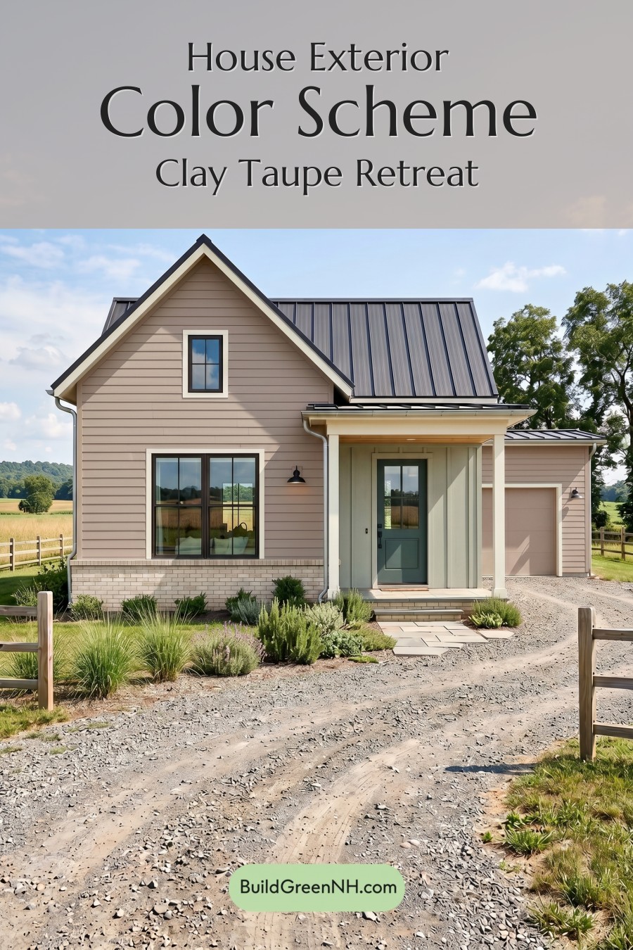 Taupe House Exterior Color Scheme: Clay Taupe Retreat
