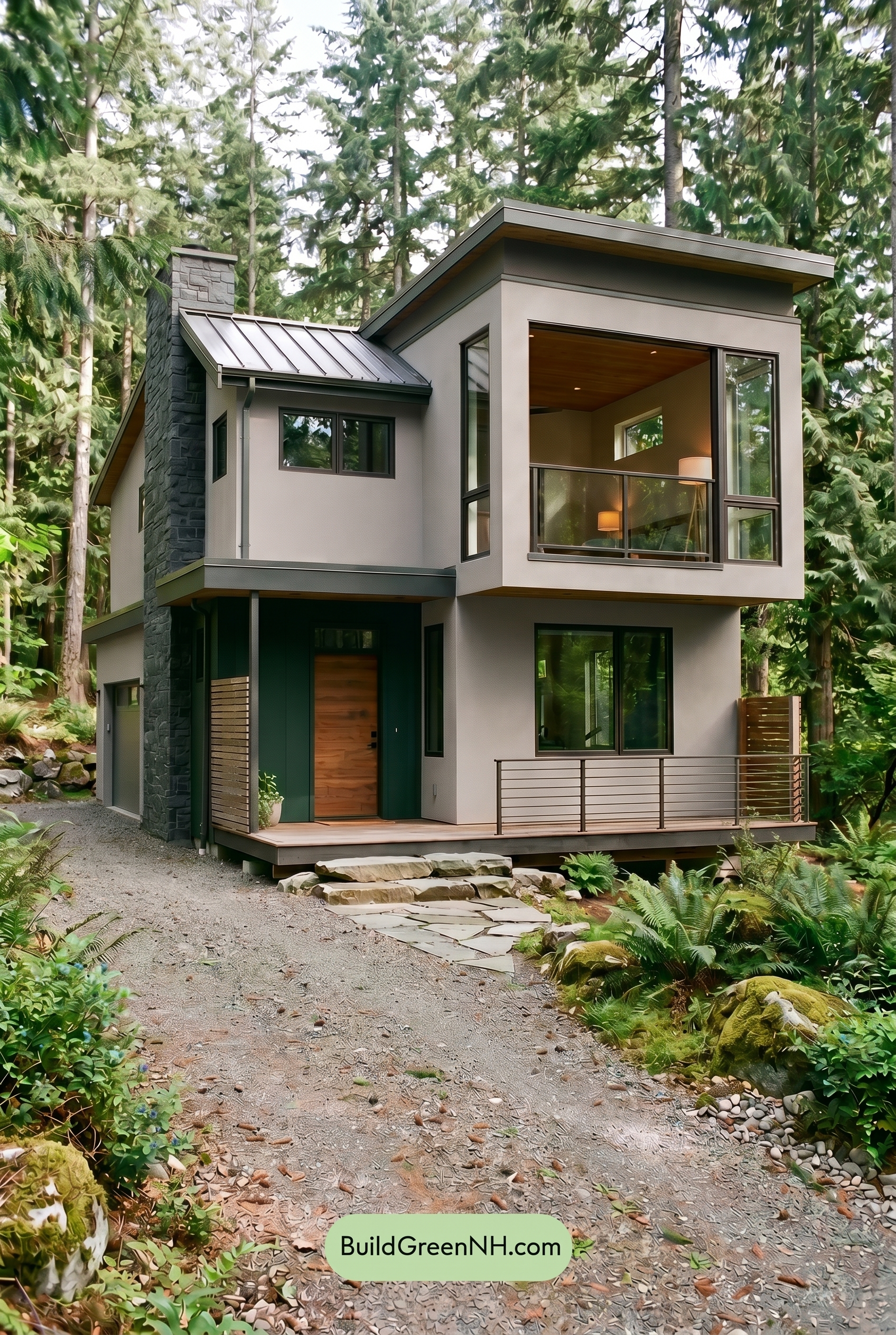 Taupe House Exterior Color Scheme: Cool Taupe Stillness - Overcast