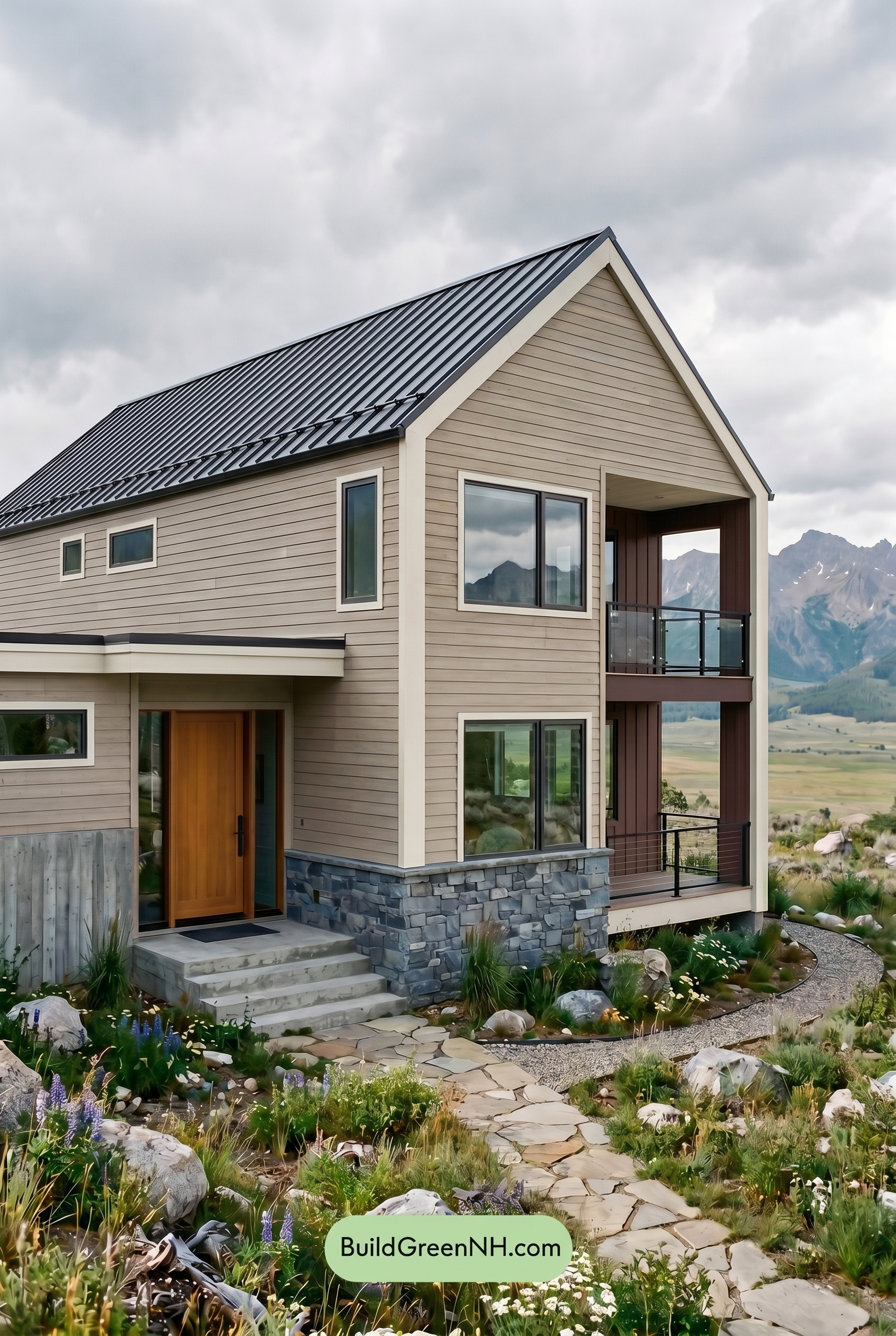 Taupe House Exterior Color Scheme: Dusty Taupe Summit - Overcast