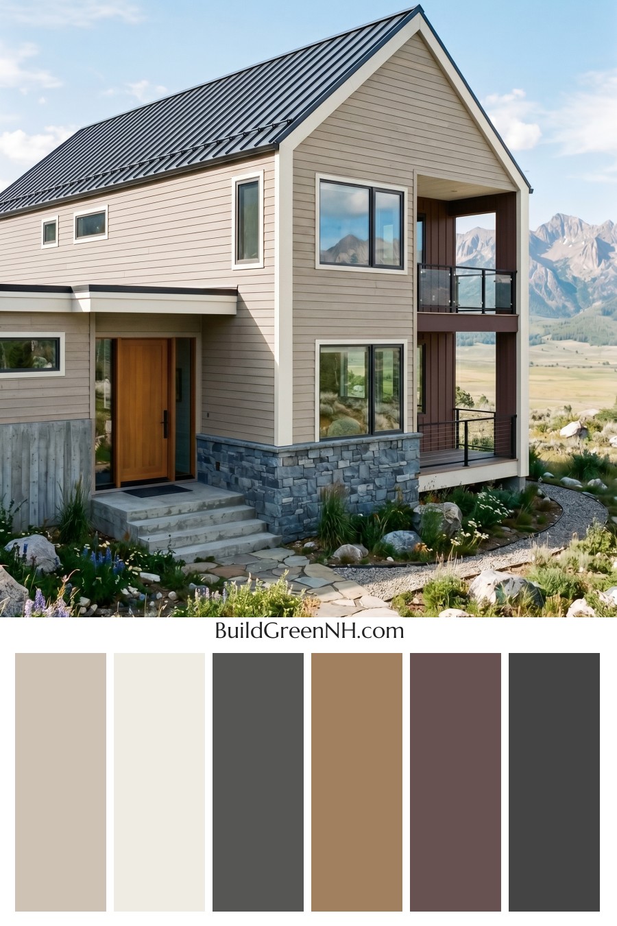 Taupe House Exterior Color Scheme: Dusty Taupe Summit