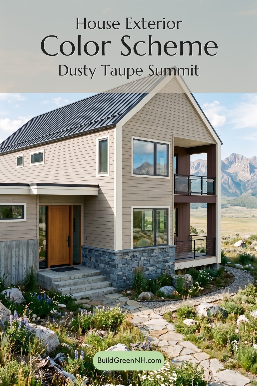 Taupe House Exterior Color Scheme: Dusty Taupe Summit
