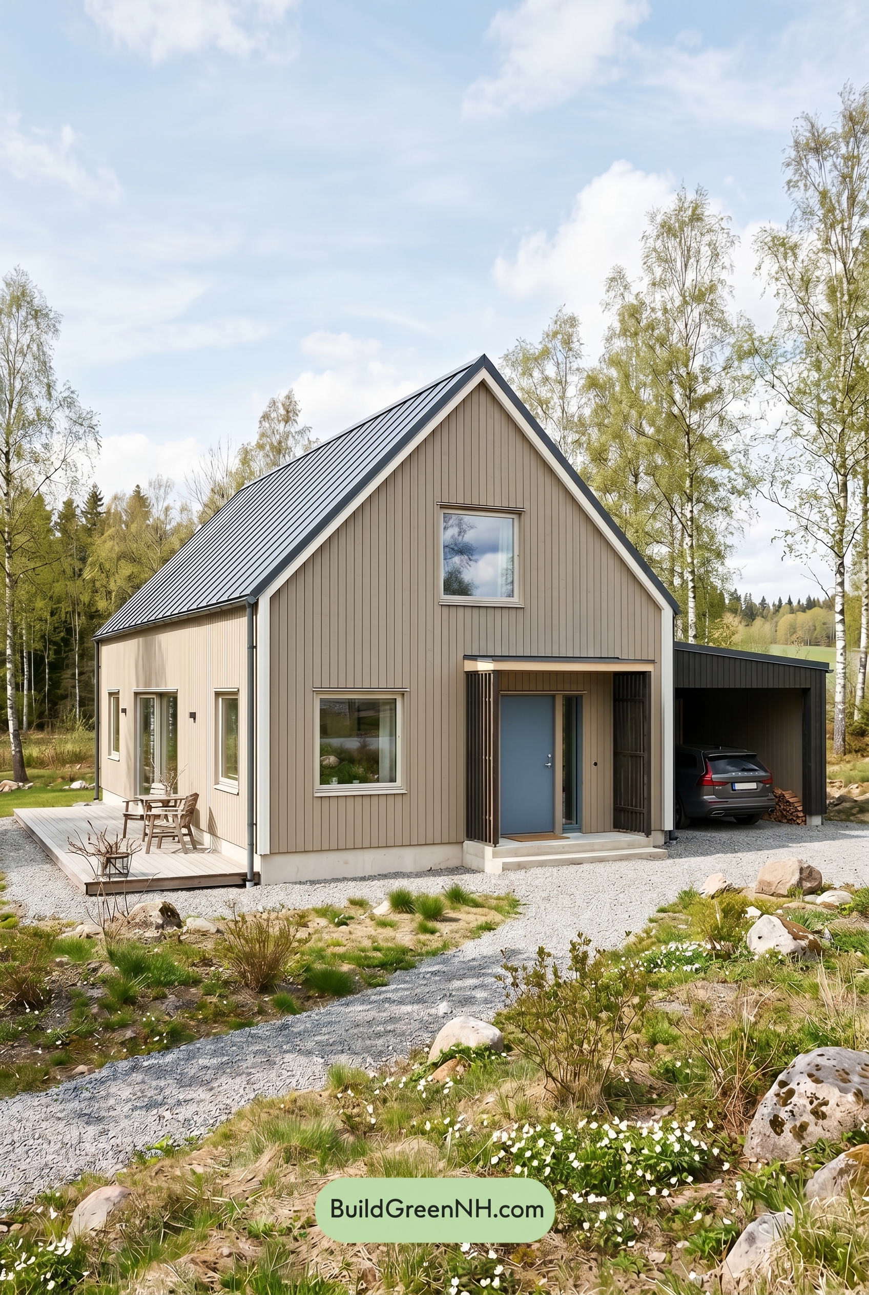 Taupe House Exterior Color Scheme: Pale Taupe North