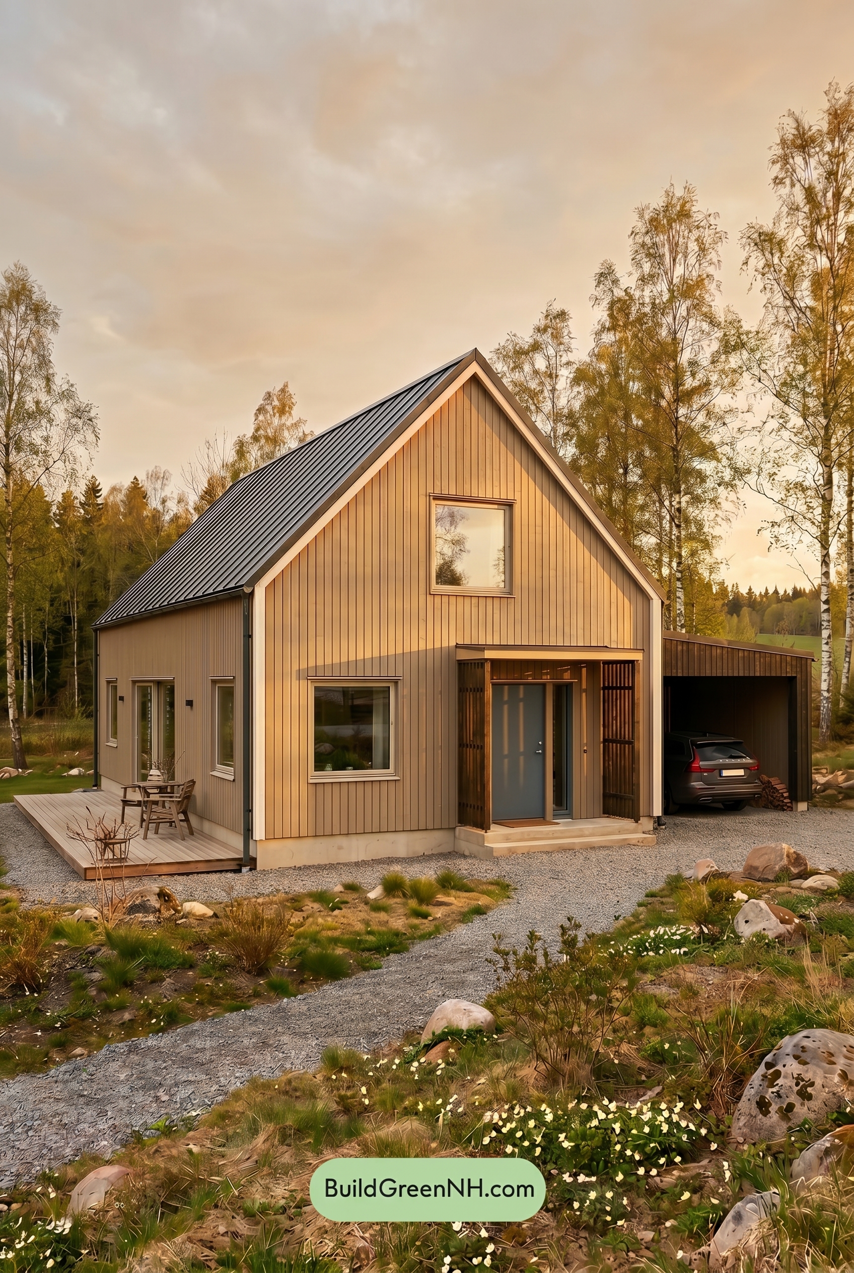Taupe House Exterior Color Scheme: Pale Taupe North - Golden Hour
