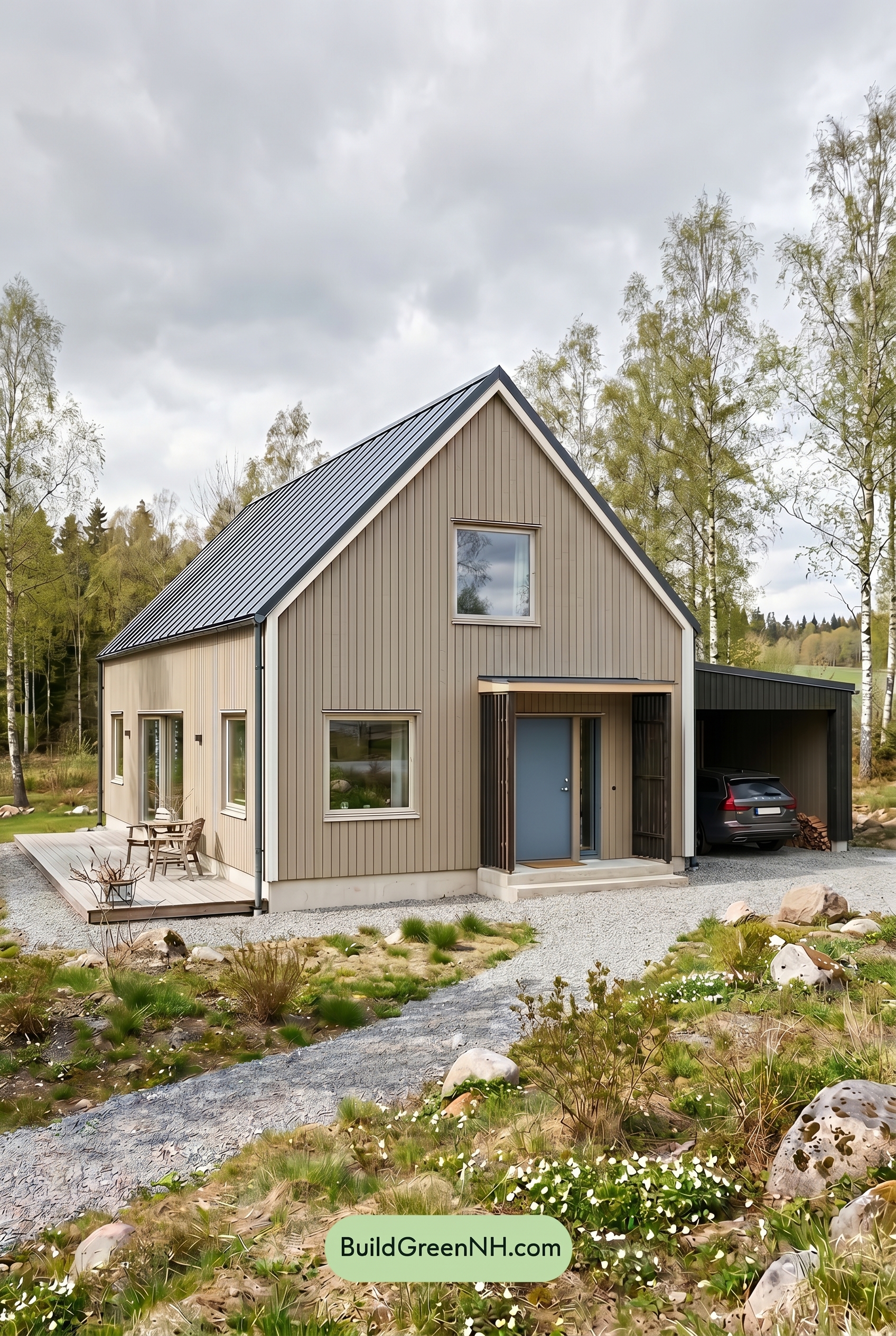 Taupe House Exterior Color Scheme: Pale Taupe North - Overcast