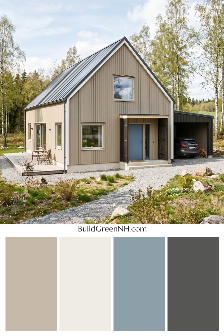 Taupe House Exterior Color Scheme: Pale Taupe North