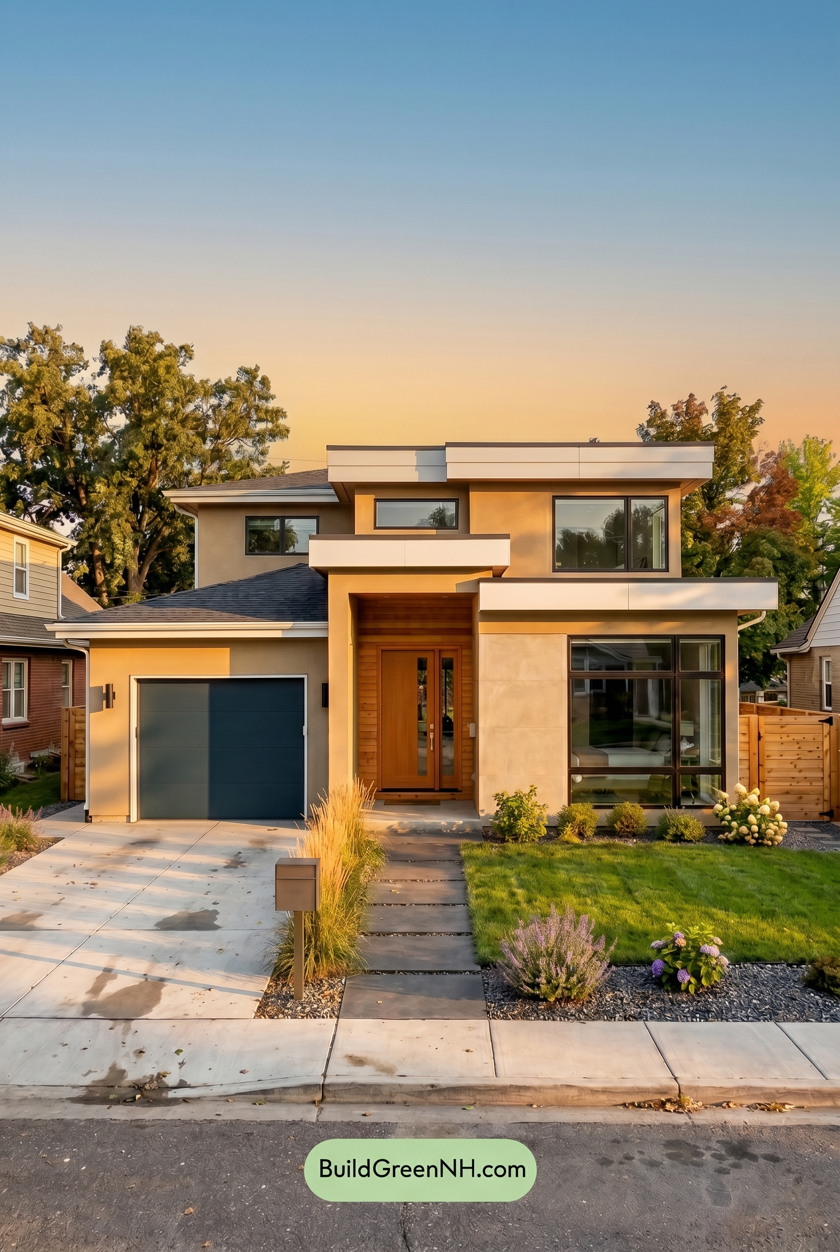 Taupe House Exterior Color Scheme: Sandy Taupe Edge - Golden Hour