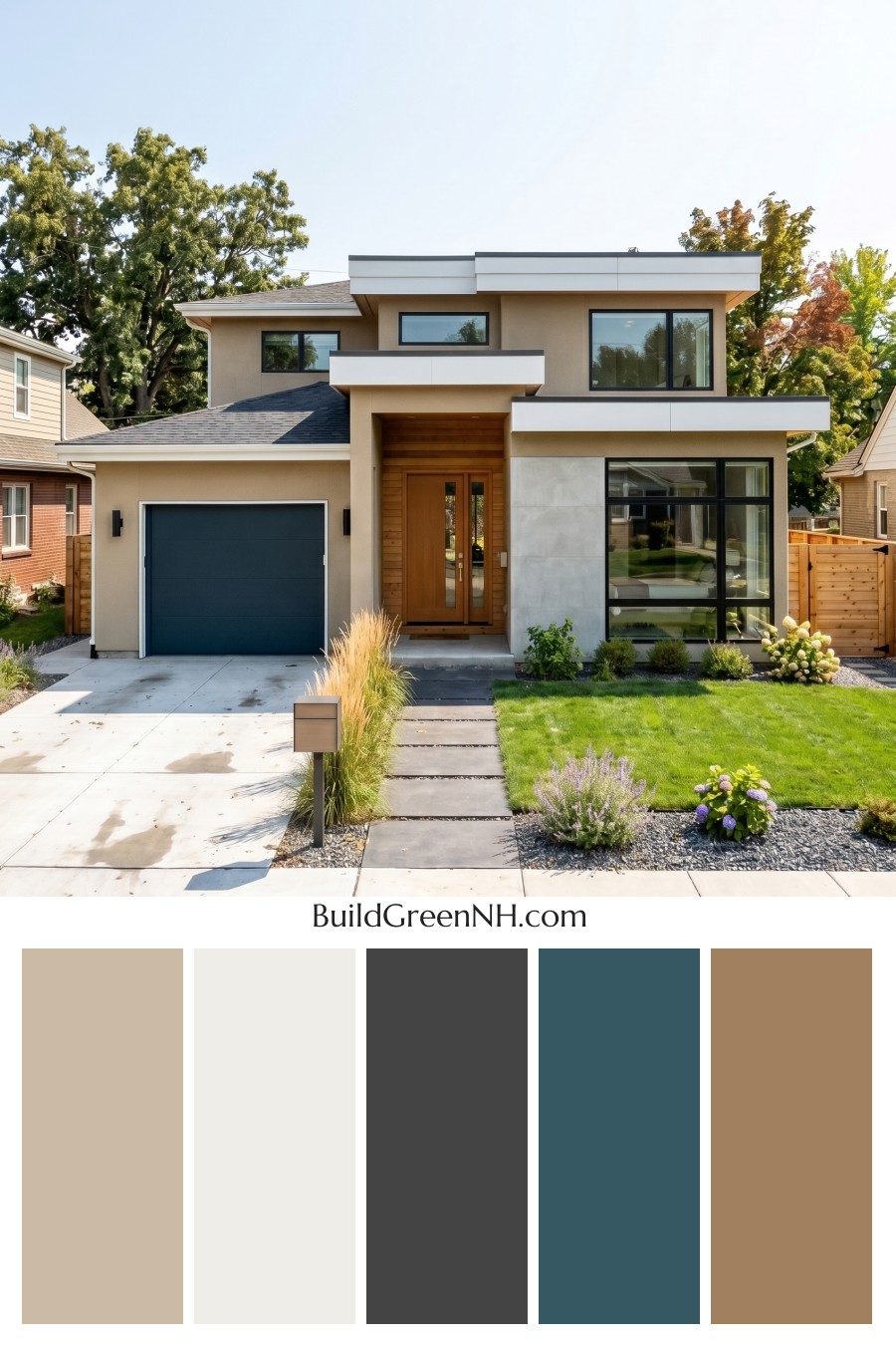 Taupe House Exterior Color Scheme: Sandy Taupe Edge