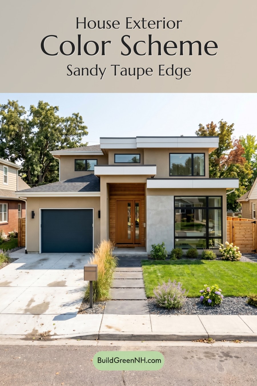 Taupe House Exterior Color Scheme: Sandy Taupe Edge