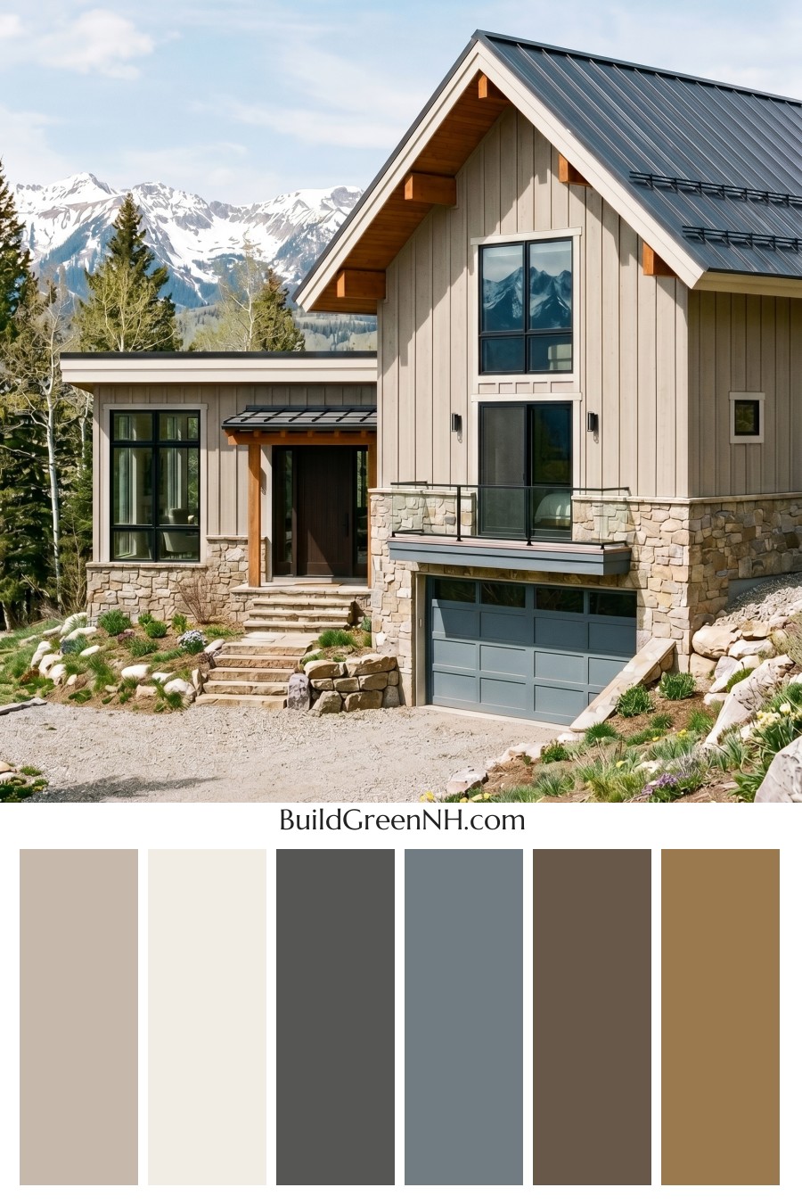 Taupe House Exterior Color Scheme: Stone Taupe Lift