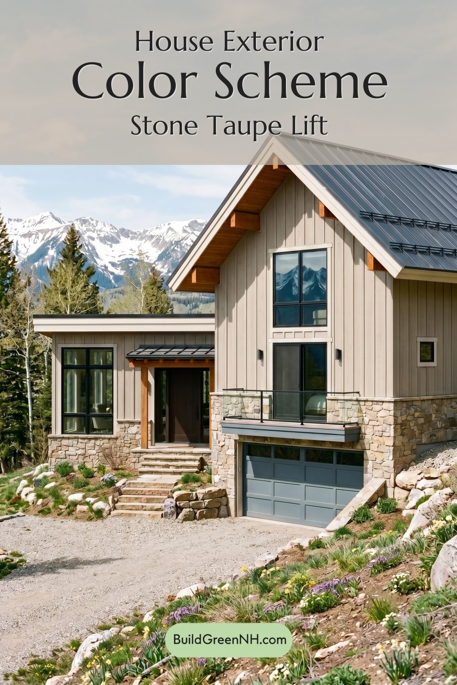 Taupe House Exterior Color Scheme: Stone Taupe Lift
