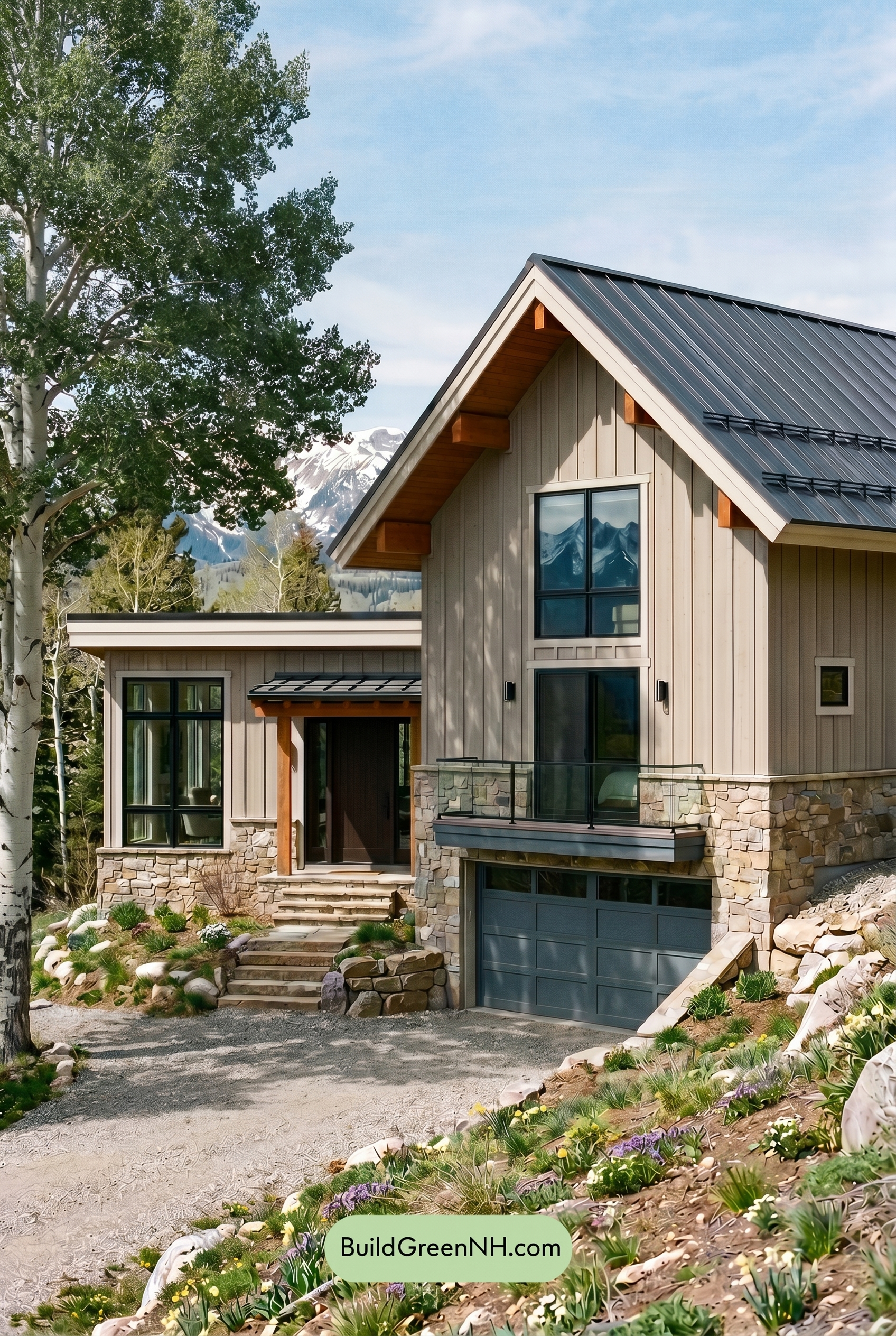 Taupe House Exterior Color Scheme: Stone Taupe Lift - Shade