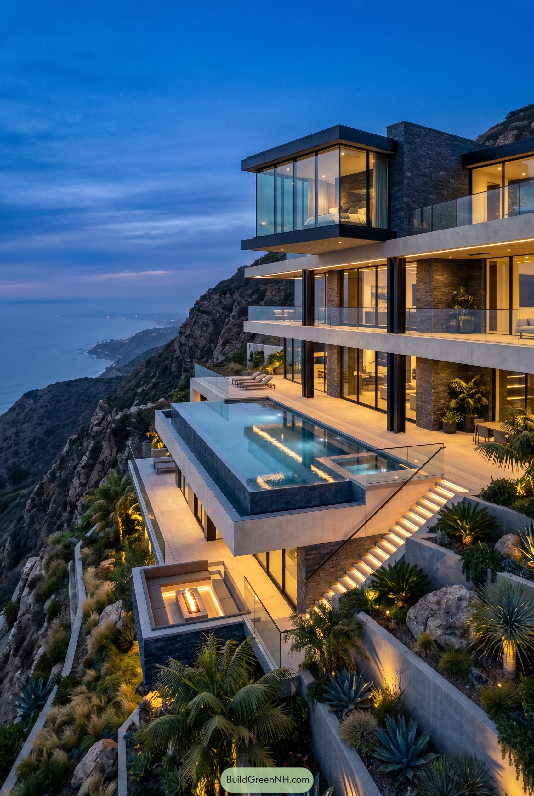 Cliffside luxury villa with infinity pool