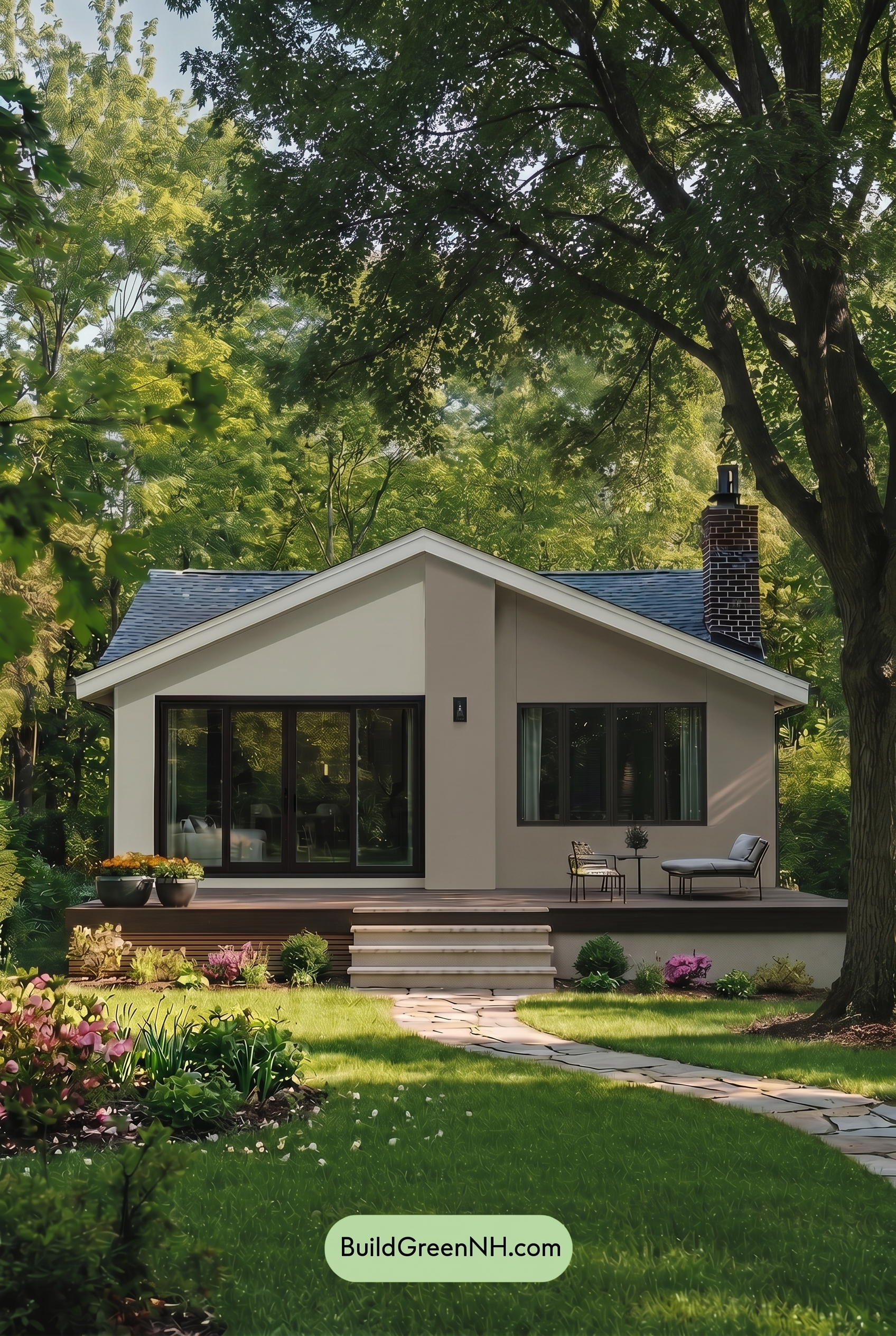 Warm White House Exterior Color Scheme: Pearl Taupe Haven - Shade