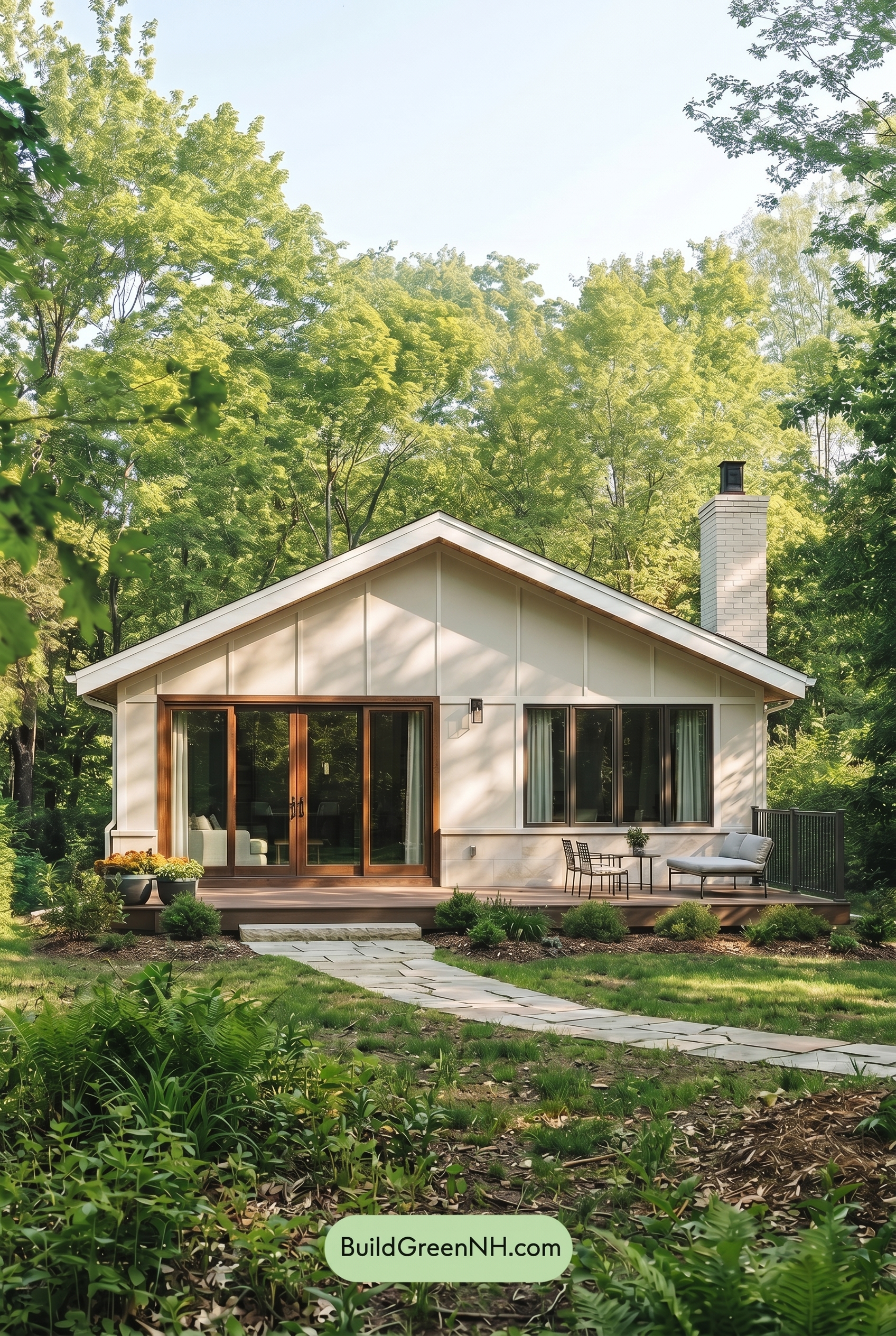 Warm White House Exterior Color Scheme: Soft Ivory Calm