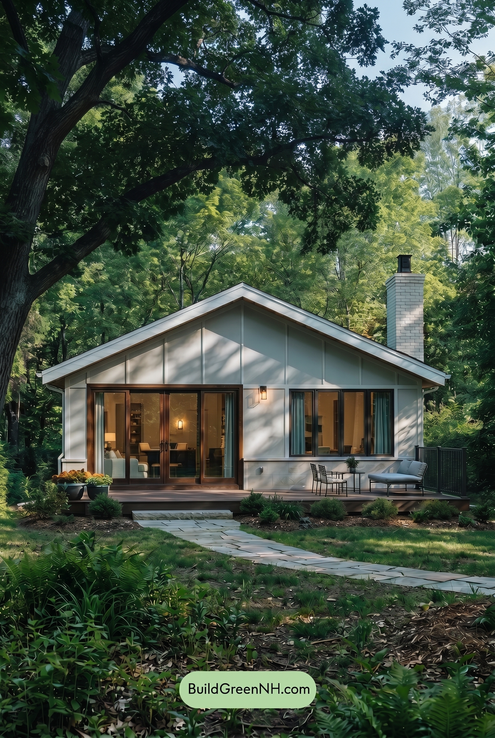 Warm White House Exterior Color Scheme: Soft Ivory Calm - Shade