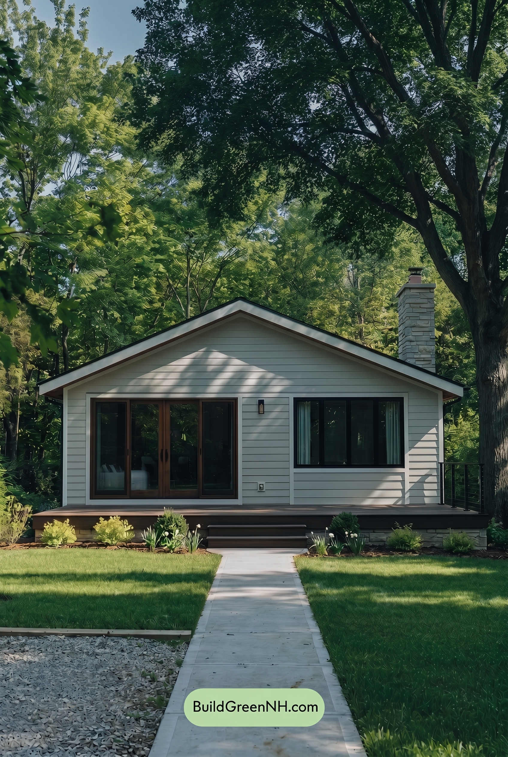 Warm White House Exterior Color Scheme: Soft Ivory Porch - Shade