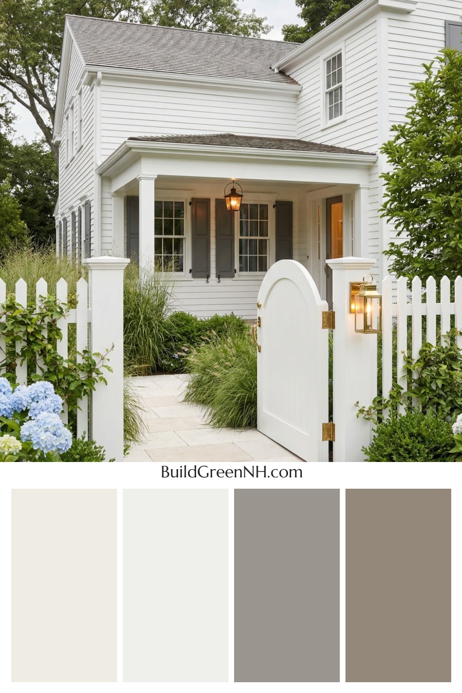 Classic Coastal White Exterior Color Scheme: Classic Coastal White