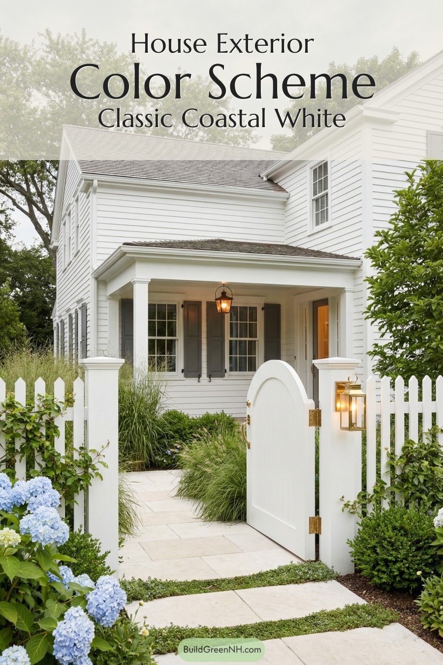 Classic Coastal White Exterior Color Scheme: Classic Coastal White