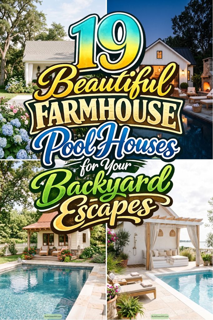 19 Beautiful Farmhouse Pool Houses for Your Backyard Escapes