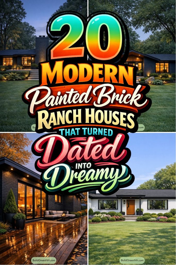 20 Modern Painted Brick Ranch Houses That Turned Dated Into Dreamy
