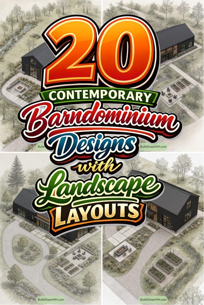 20 Contemporary Barndominium Designs with Landscape Layouts