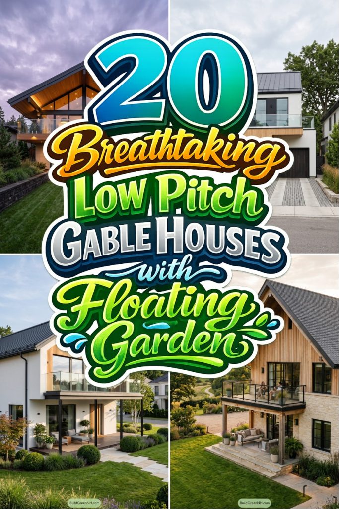 20 Breathtaking Low Pitch Gable Houses with Floating Garden