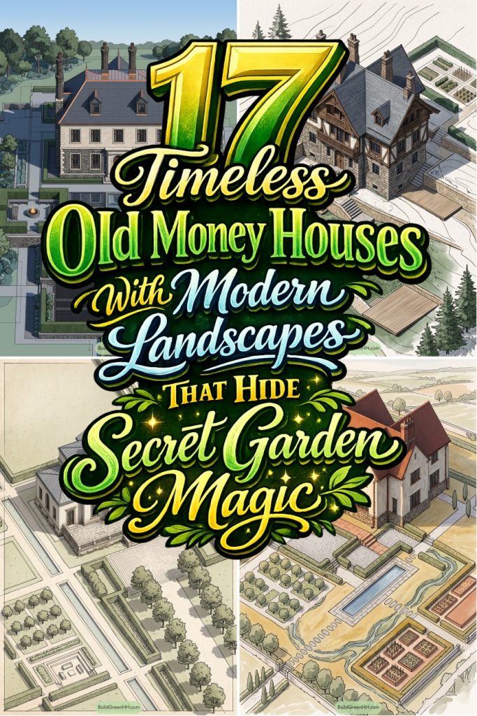 17 Timeless Old Money Houses With Modern Landscapes That Hide Secret Garden Magic