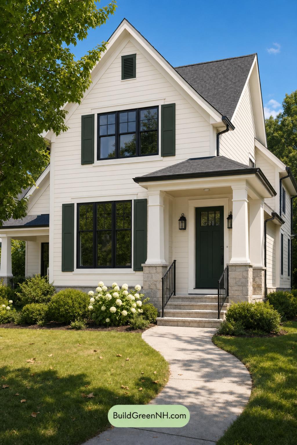 Cream Color House Exterior Paint Scheme: Biscuit Meridian