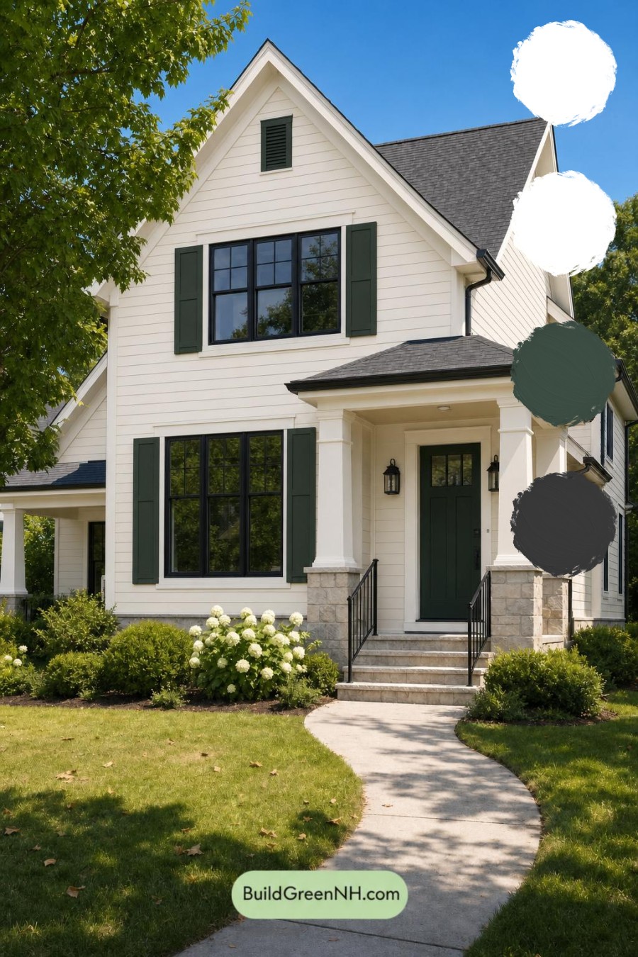 Cream Color House Exterior Paint Scheme: Biscuit Meridian