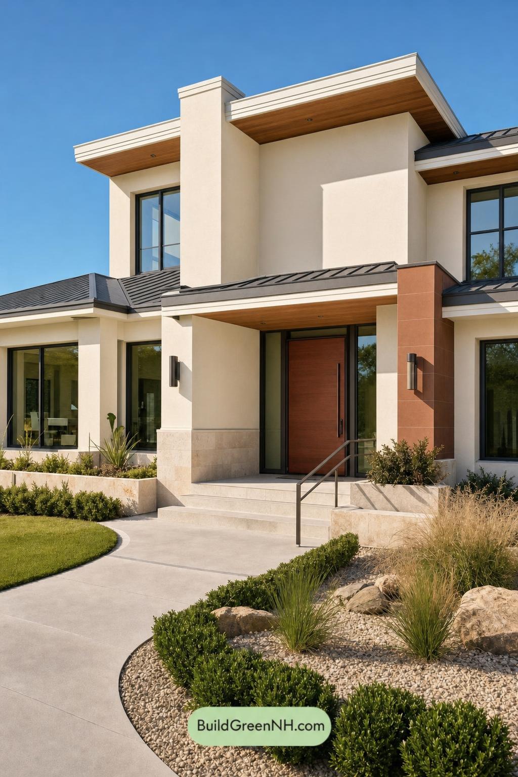 Cream Color House Exterior Paint Scheme: Citrine Passage