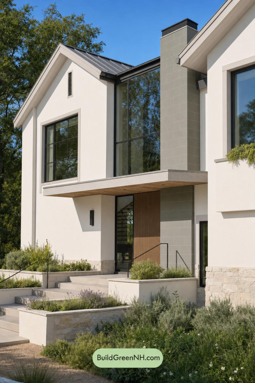 Cream Color House Exterior Paint Scheme: Cream Mossline