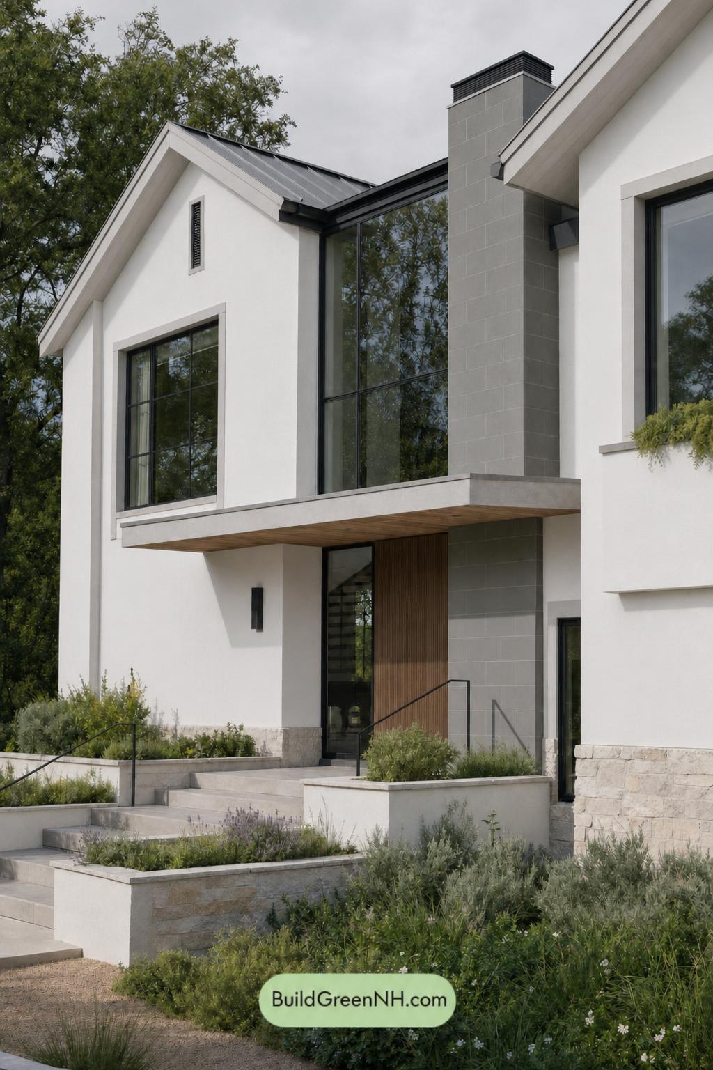 Cream Color House Exterior Paint Scheme: Cream Mossline - Overcast