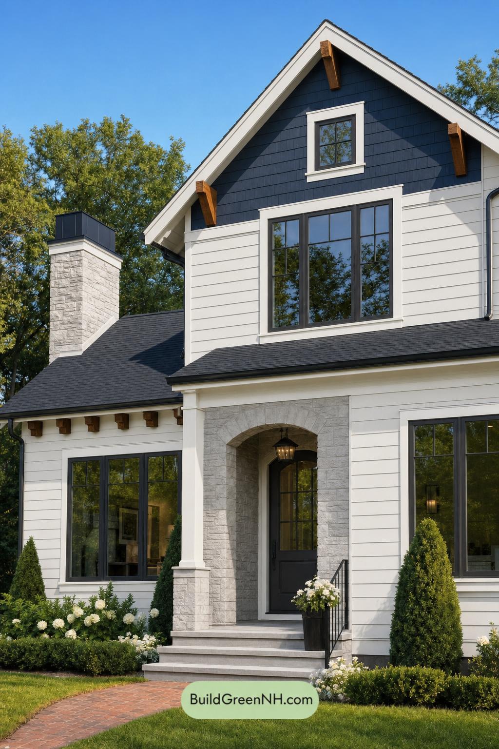 Cream Color House Exterior Paint Scheme: Ecru Nightfall