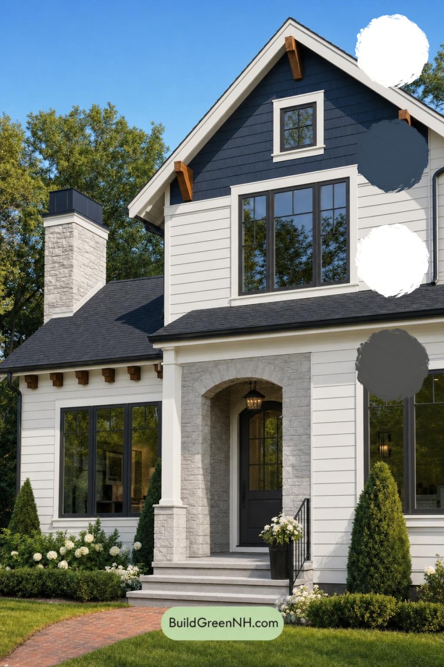 Cream Color House Exterior Paint Scheme: Ecru Nightfall