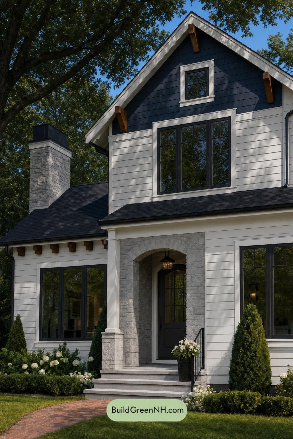 Cream Color House Exterior Paint Scheme: Ecru Nightfall - Shade