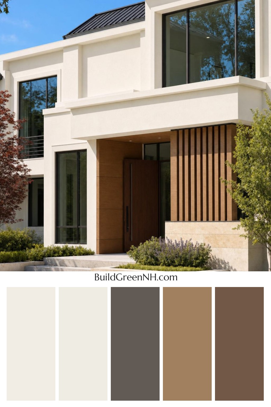 Cream Color House Exterior Paint Scheme: Ivory Ember
