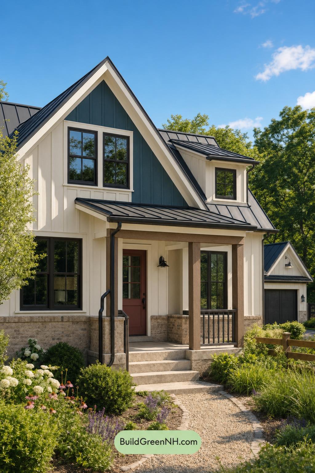 Cream Color House Exterior Paint Scheme: Parchment Orchard