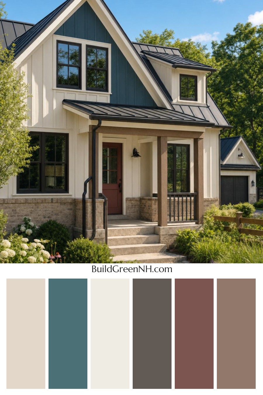 Cream Color House Exterior Paint Scheme: Parchment Orchard