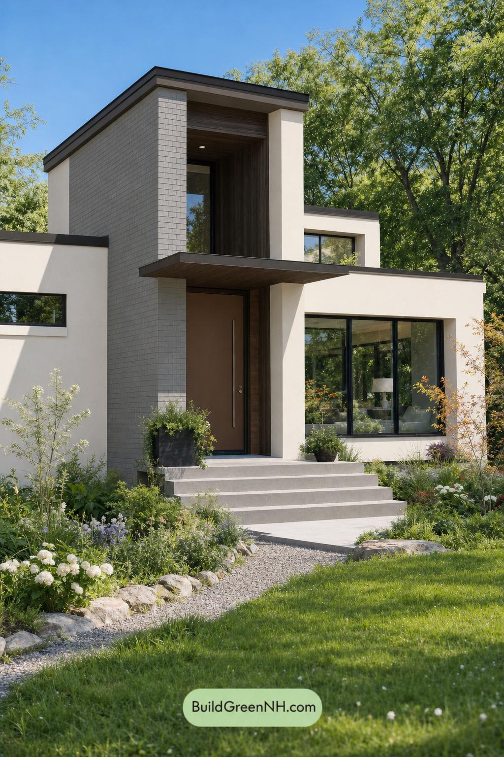 Cream Color House Exterior Paint Scheme: Rosewood Quiet