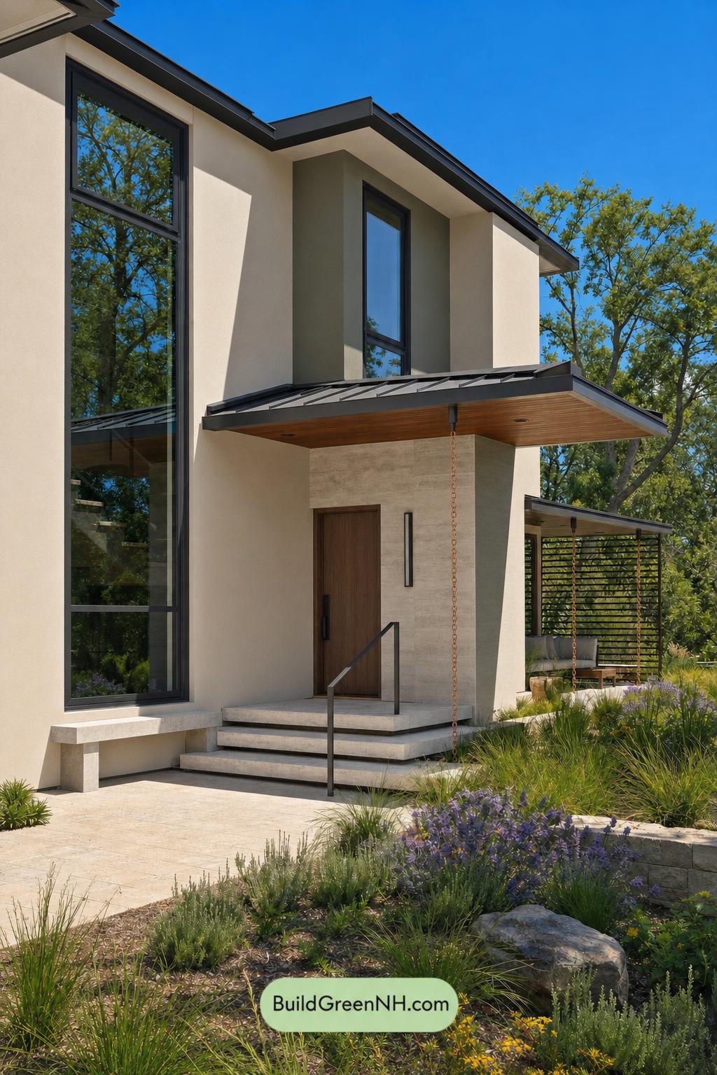 Cream Color House Exterior Paint Scheme: Sienna Shelter
