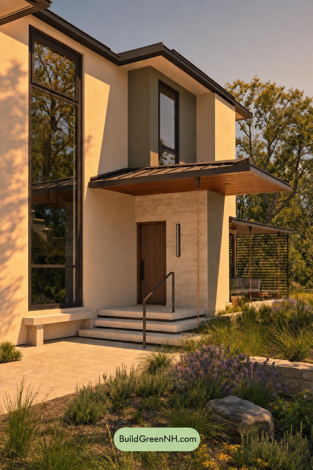 Cream Color House Exterior Paint Scheme: Sienna Shelter - Golden Hour