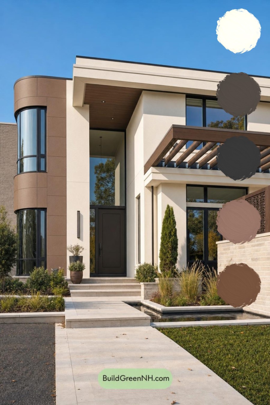 Cream Color House Exterior Paint Scheme: Vanilla Copper Quiet