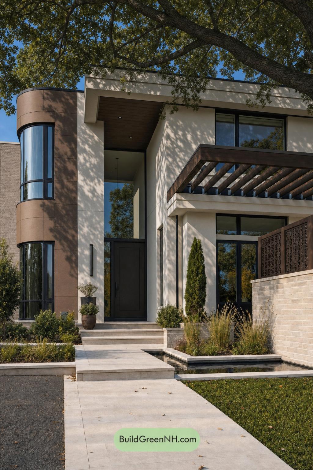 Cream Color House Exterior Paint Scheme: Vanilla Copper Quiet - Shade