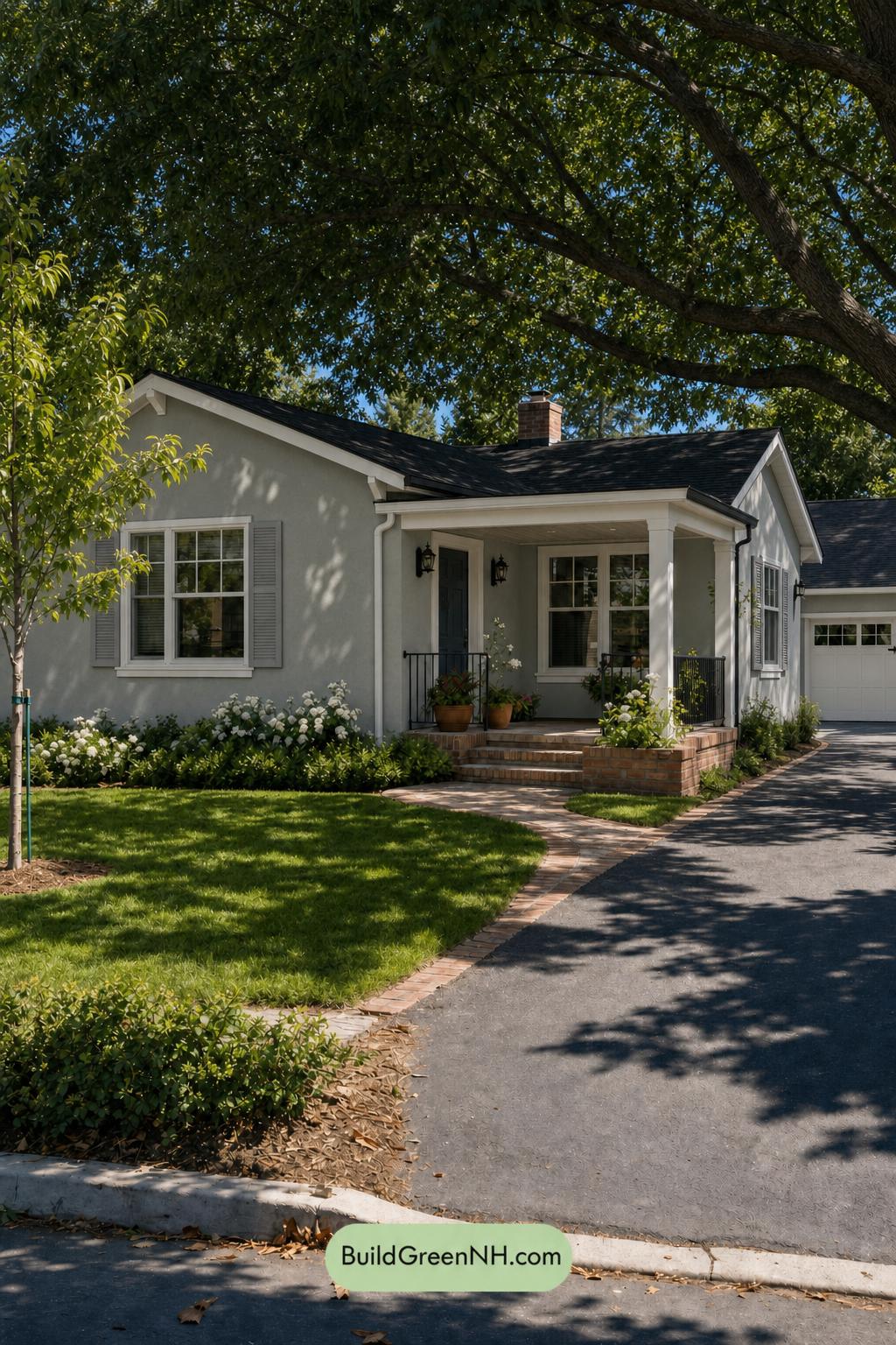 Green Ranch House Exterior Color Scheme: Pistachio Hush - Shade