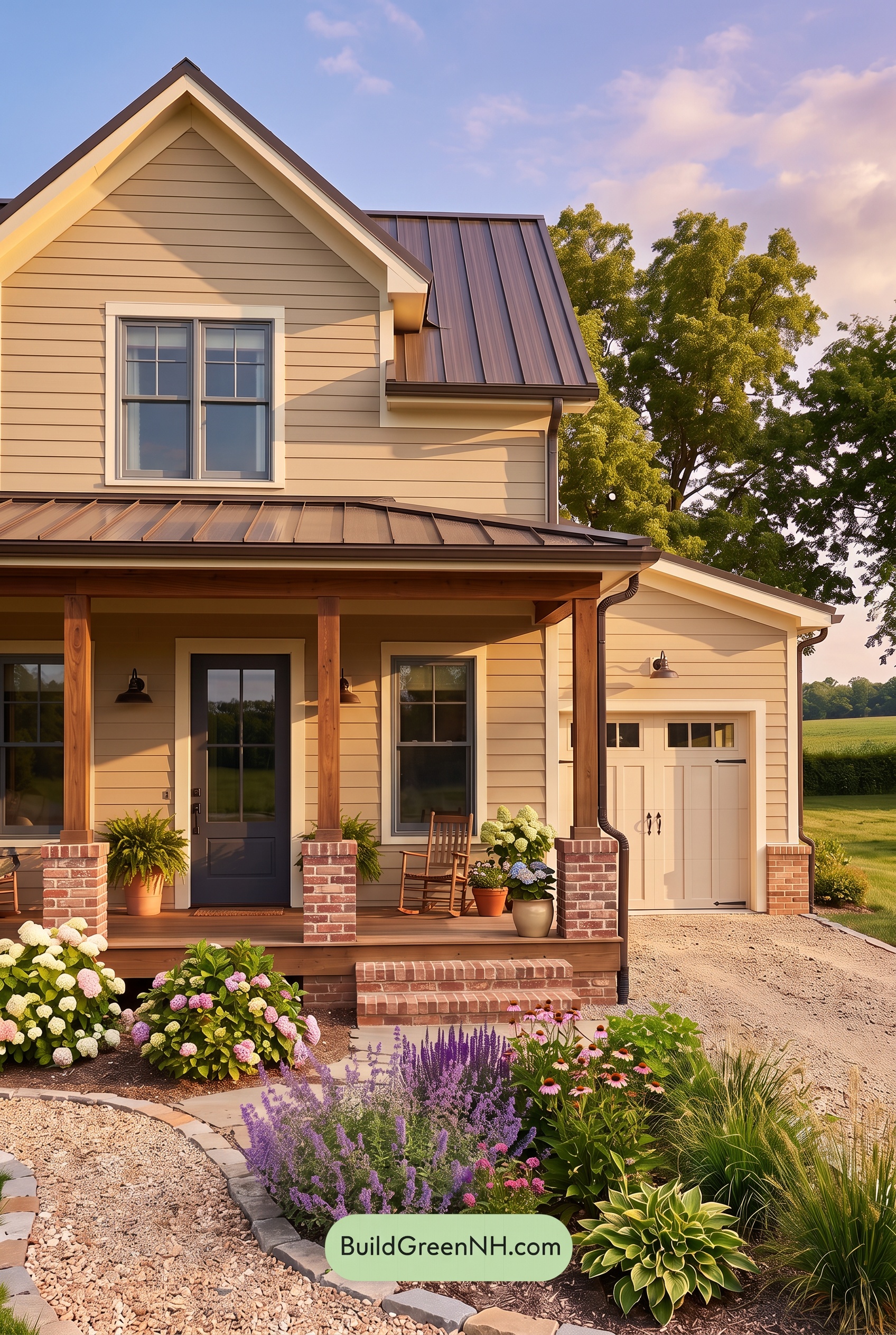 Modern Yellow House Exterior Color Scheme: Buttercup Brickline - Golden Hour