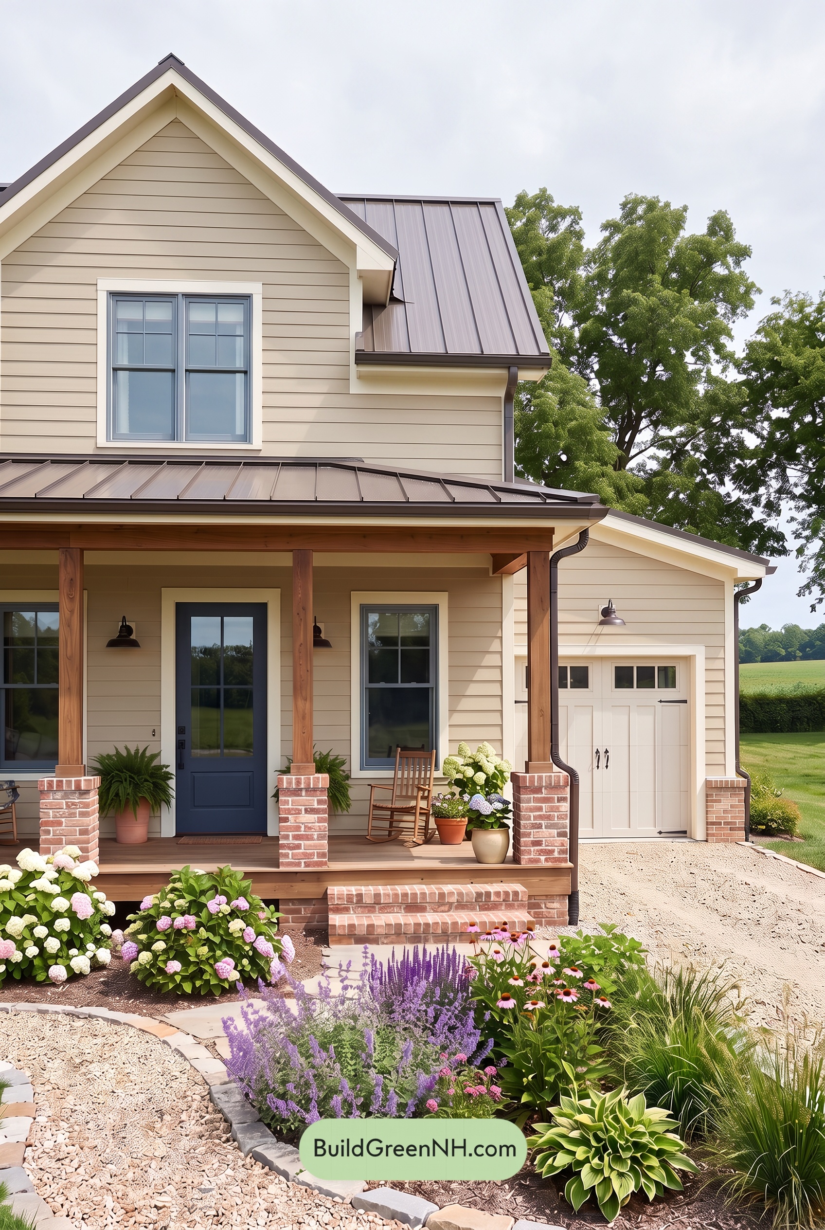 Modern Yellow House Exterior Color Scheme: Buttercup Brickline - Overcast