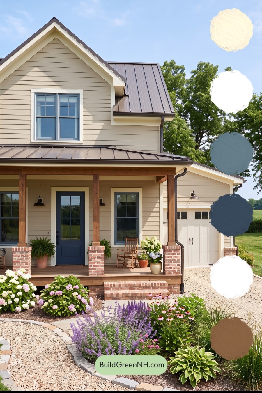 Modern Yellow House Exterior Color Scheme: Buttercup Brickline