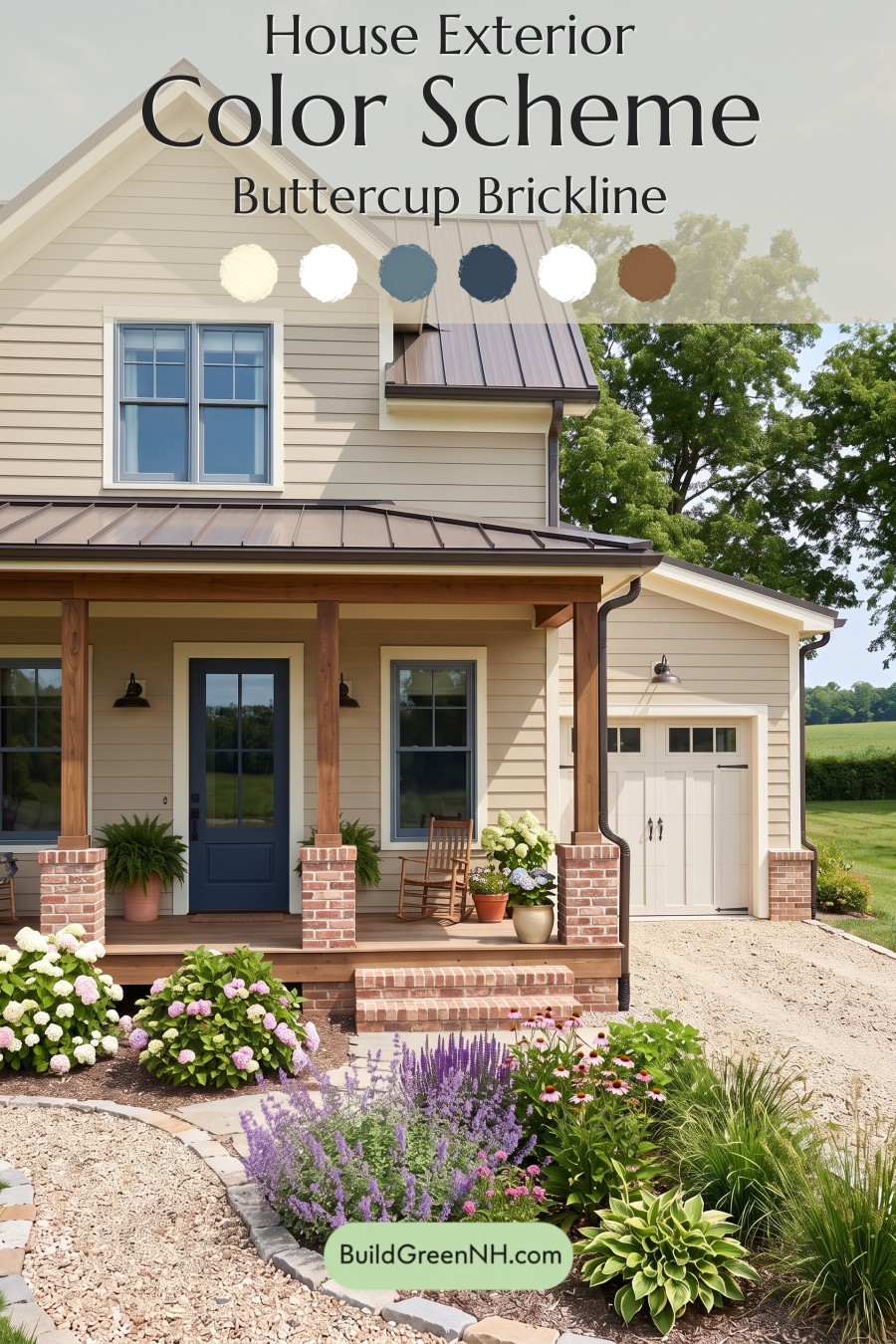 Modern Yellow House Exterior Color Scheme: Buttercup Brickline