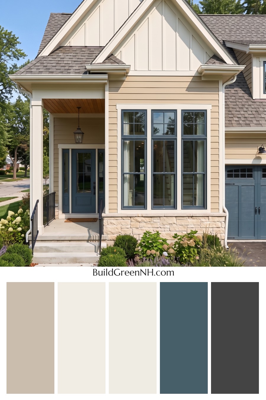 Modern Yellow House Exterior Color Scheme: Meadowlight Veranda